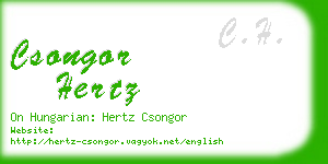 csongor hertz business card